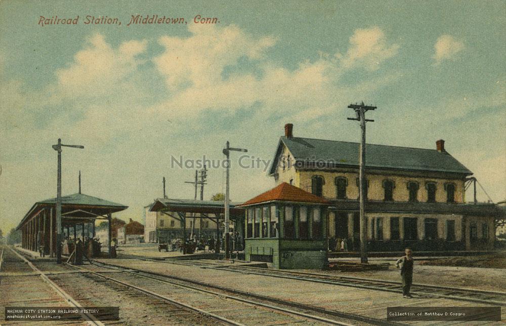 Postcard: Railroad Station, Middletown, Connecticut